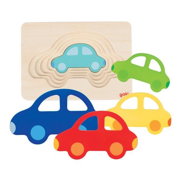 Puzzle stratificat masinute colorate - goki