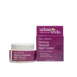Crema de noapte revigoranta cu ulei de trandafir de damasc pentru ten matur reviving - urban veda, 50 ml