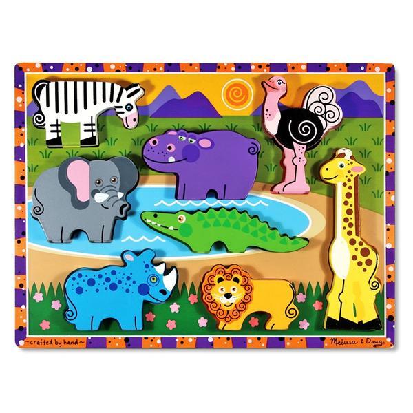 Puzzle lemn in relief safari
