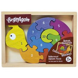 Melcul cu numere - puzzle cu piese mari din lemn
