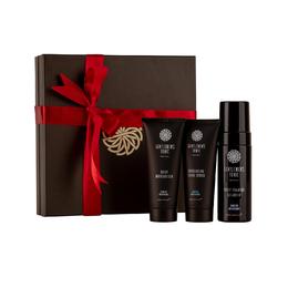 Set cadou pentru barbati - scrub de fata exfoliant, spuma faciala de curatare zilnica, crema hidratanta zilnica gentlemen’s tonic
