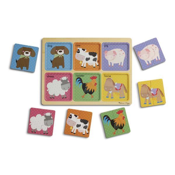 Primul meu puzzle eco din lemn prieteni de la ferma
