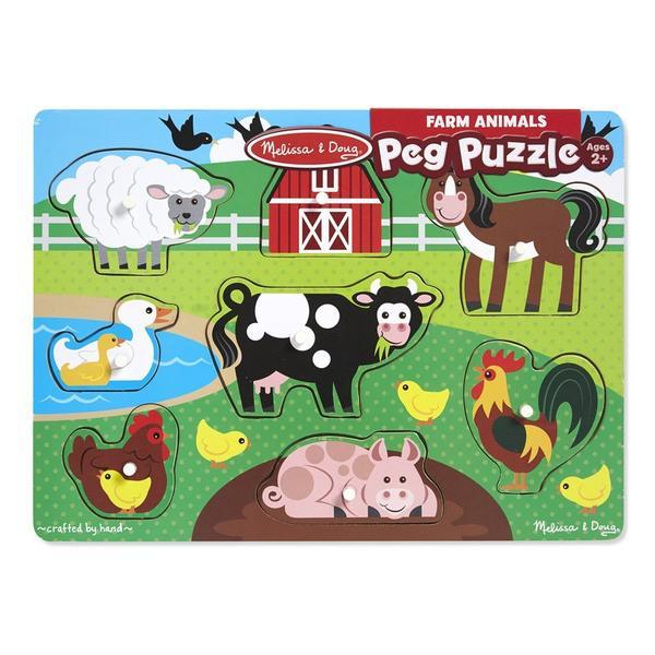 Puzzle din lemn ferma animalelor
