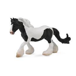 Cal gypsy mare - alb si negru xl - animal figurina