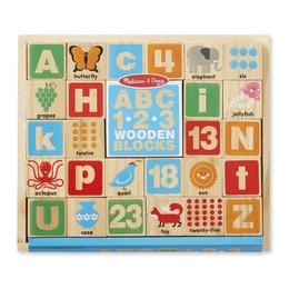 Cuburi din lemn alfabetul - melissa & doug