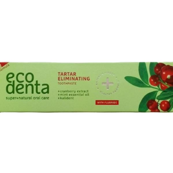 Pasta de Dinti 2 in 1 Antitartru cu Efect Racoritor cu Extract de Coacaze si Kalident Ecodenta, 100ml