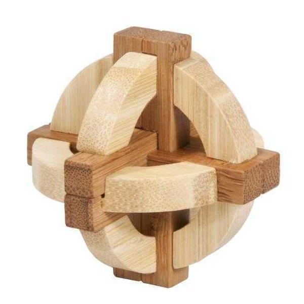 Joc logic iq din lemn bambus in cutie metalica-1