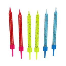 Set 12 lumanari tort glitter - tomvalk