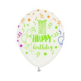 Set 5 baloane latex 30 cm - happy birthday - tomvalk