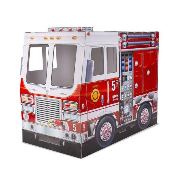 Casuta din carton camionul de pompieri - melissa   doug
