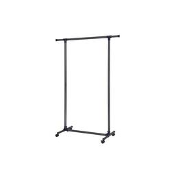 Suport haine mobil, reglabil, negru mat-albastru, (87-150)x44x165 cm