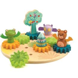 Petrecerea animalelor - set rotite dintate lemn djeco