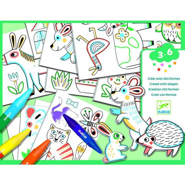 Set lucru manual si desen - animale