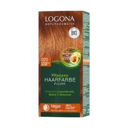 Vopsea de par 100 % naturala, 100g blond caramel - nuanta 020 Logona