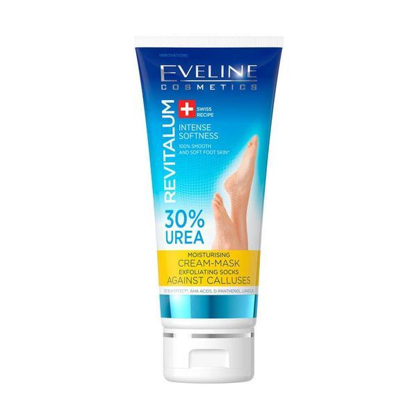 Crema-masca exfolianta pentru picioare, Eveline Cosmetics, Revitalum, 30% Urea, 75 ml