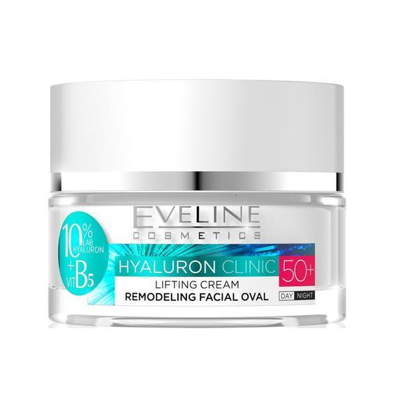 Crema tonifianta SPF 8, Eveline Cosmetics New Hyaluron Clinic, 50+,50 ml