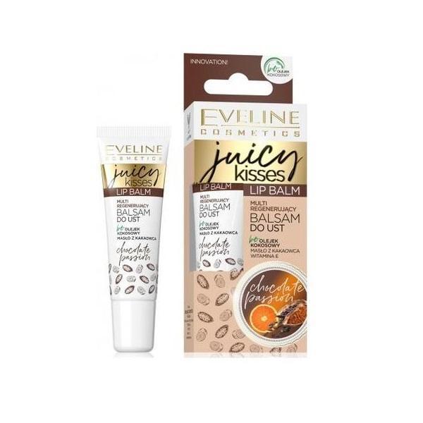 Balsam de buze, eveline cosmetics, juicy kisses chocolate passion lip balm, 12 ml