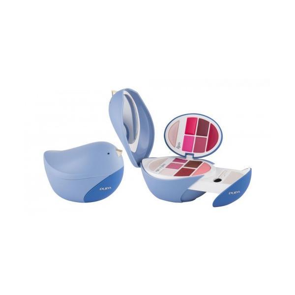 Pupa paletă machiaj birds 3 (bleu) pentru ochi Și buze 5.6g