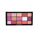 Paleta fard de pleoape, Makeup Revolution, Reloaded, Red Alert, 15 nuante