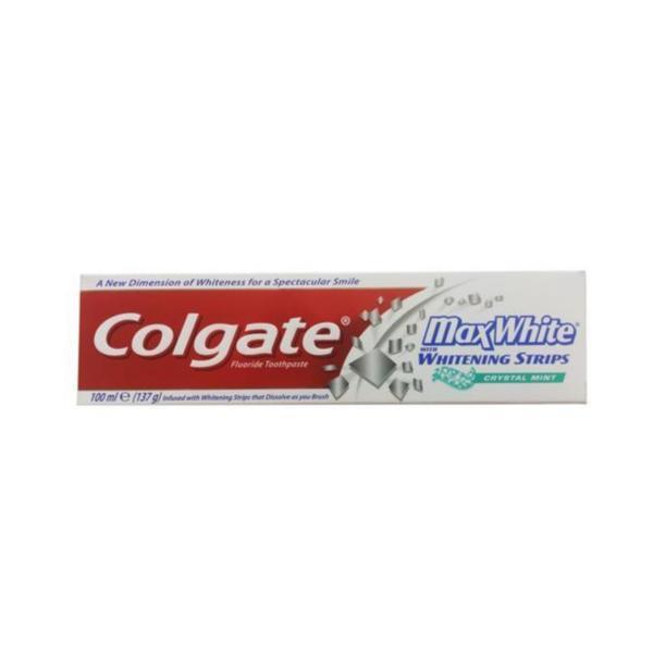 Pasta De Dinti, Colgate Max White, Whitening Strips, 100 ml