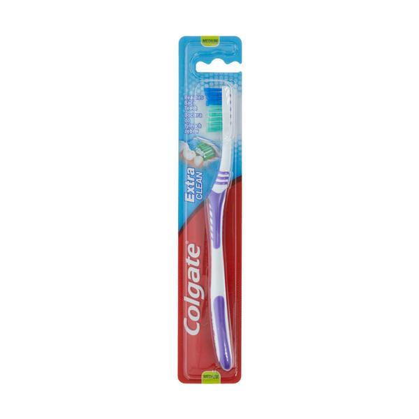 Periuta de dinti, colgate extra clean, medium, mov