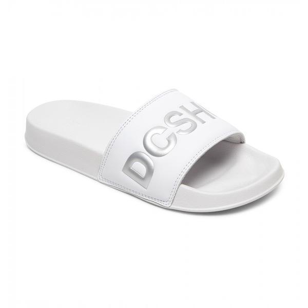 Slapi femei dc shoes se suede slides adjl100020-ws4, 36, alb