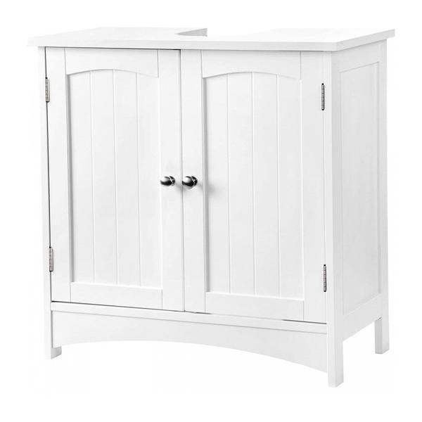 Dulap baie cu 2 usi si rafturi reglabile mdf alb 60 x 60 x 30 cm - caerus capital