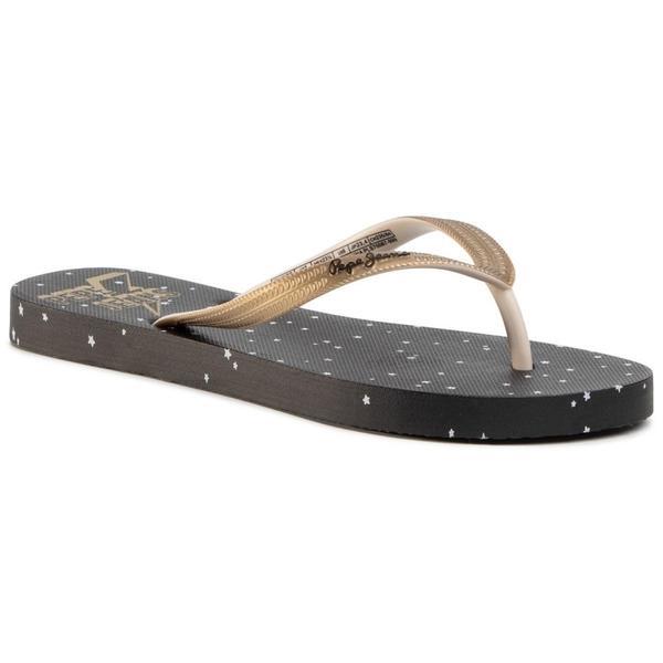 Slapi femei pepe jeans rake stars pls70067-999, 36, negru