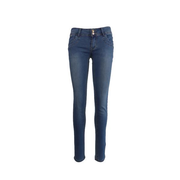 Jeans dama, miss roksi, albastru cu 5 buzunare, marime 30