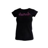 Tricou dama, Univers Fashion, negru, imprimeu 3D, marime S-M