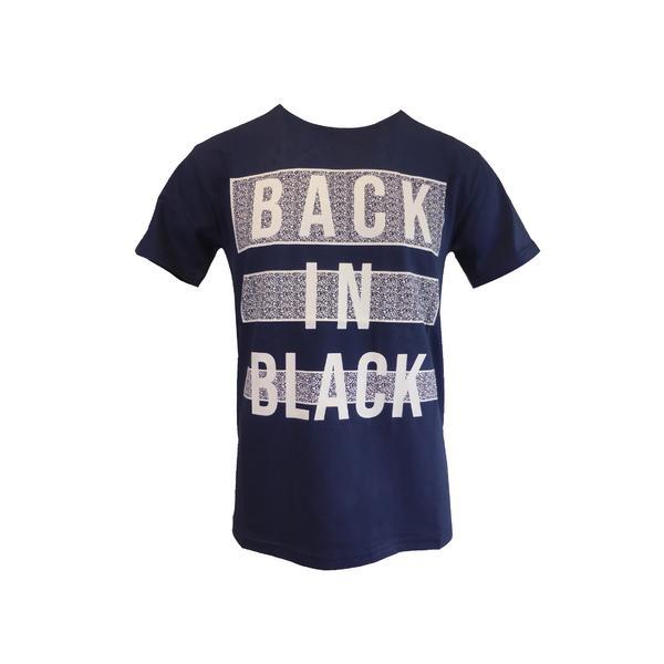 Tricou barbat, albastru cu logo Back in Back, L