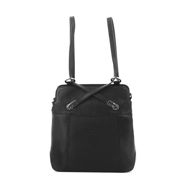 Rucsac Hexagona Paris, piele naturala, negru