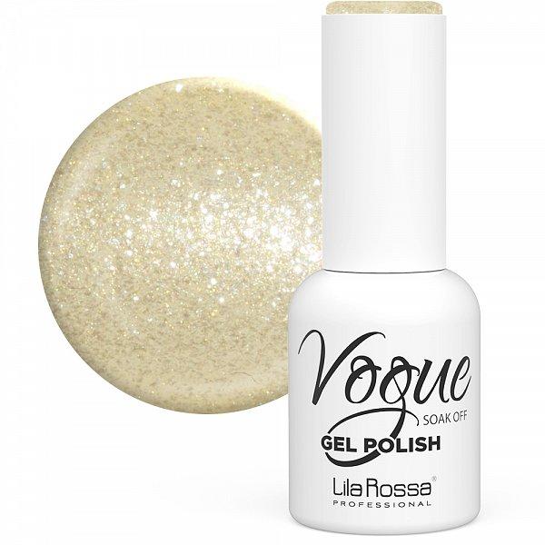 Oja semipermanenta vogue 055 distance sclipici lila rossa, 10 ml
