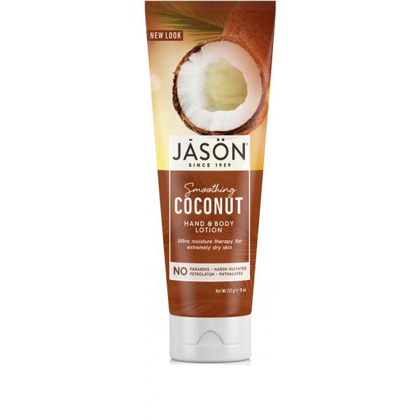 Crema hidratanta cu ulei de cocos pentru maini si corp jason, 227 g