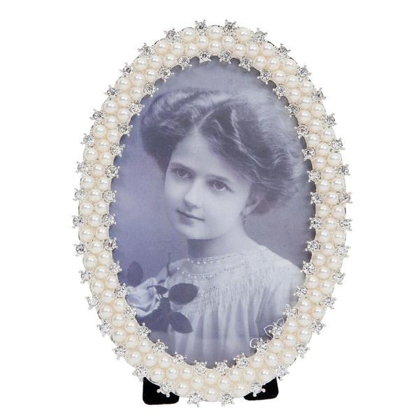 Rama foto de masa Elegance decor perle albe 12 cm x 16 cm