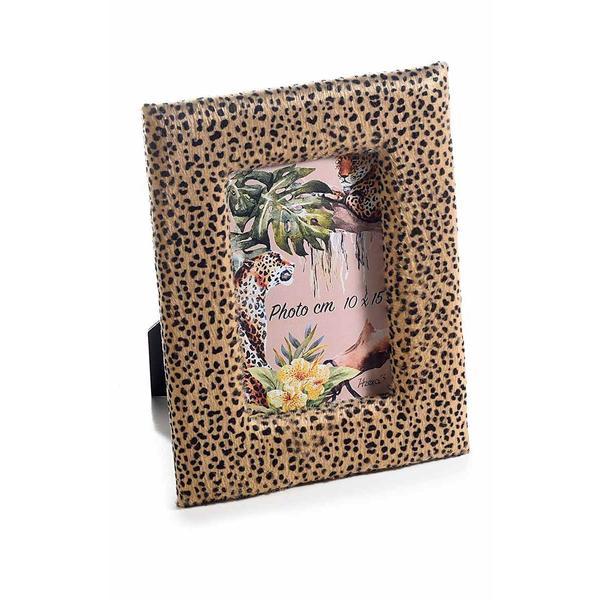 Rama foto de masa textil animal print maro cm 17 x 22 h 