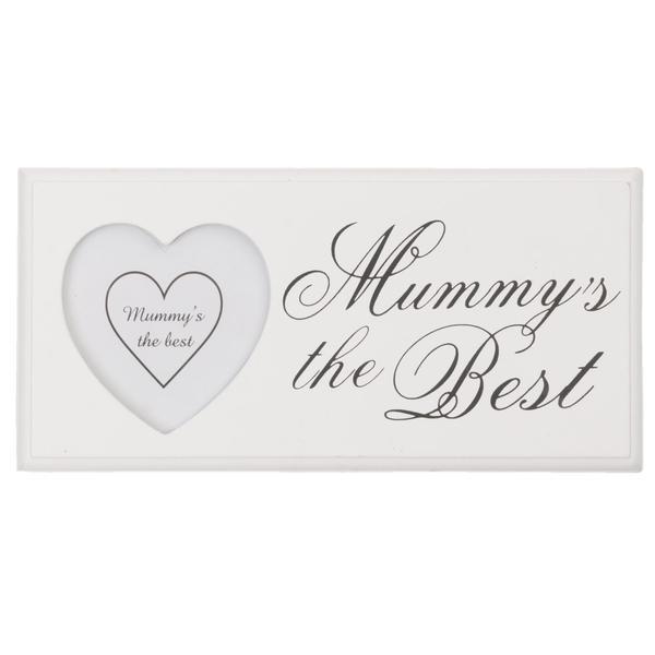 Rama foto de perete lemn alb mummy's the best 24 cm x 12 cm