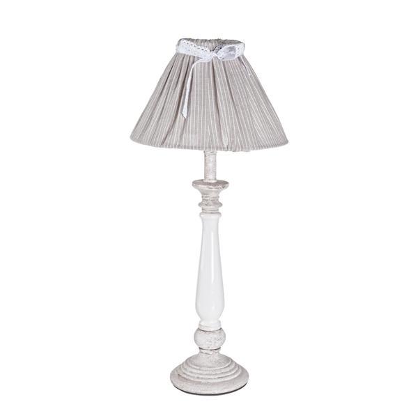 Veioza decorativa lemn gri amelia ø20 x 37h