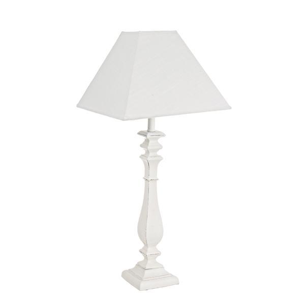 Veioza decorativa lemn alb elegance 52h
