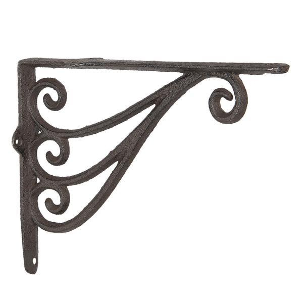 Suport pentru polita fier forjat maro 24x18x4 cm