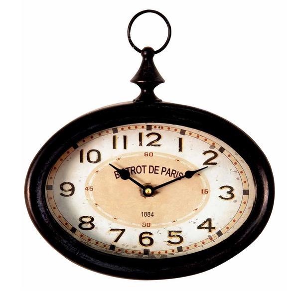 Ceas perete metal maro oval paris 20x34cm