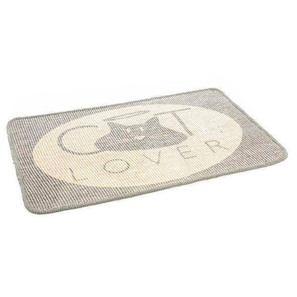 Covoras intrare casa antiderapant iuta cauciuc gri crem lover cat 60 cm x 40 cm