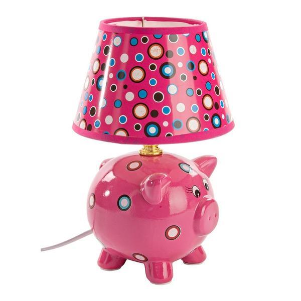 Veioza decorativa pentru copii piggy roz 25h - decorer