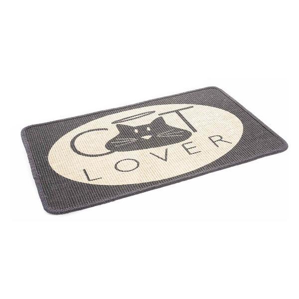 Covoras intrare casa antiderapant iuta cauciuc negru crem lover cat 60 cm x 40 cm - decorer