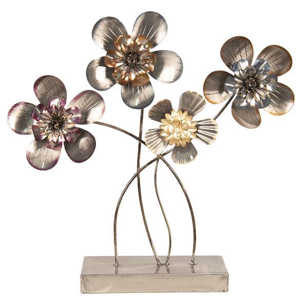 Decoratiune metal de masa model flori 44 cm x 11 cm x 43 cm