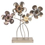 Decoratiune metal de masa model Flori 44 cm x 11 cm x 43 cm