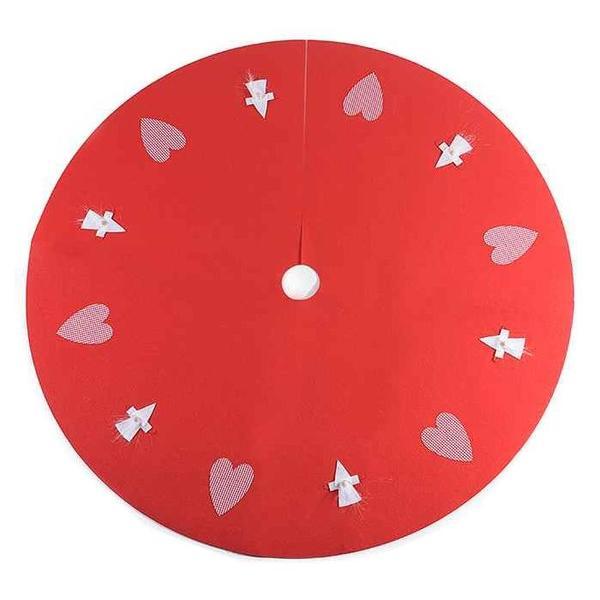 Covoras textil brad Heart Red Diametru 100 cm