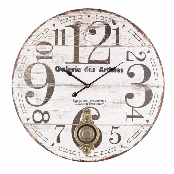 Ceas de perete cu pendul lemn model Galerie de Artistes 6 cm x Ã¸ 58 cm
