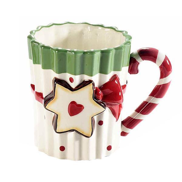 Cana ceramica model stea diametru 9 cm x 10 h 330 ml