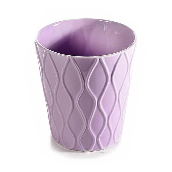Ghiveci pentru flori ceramica mov diametru 13 cm x 14 h 
